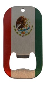mexico flag bottle opener heavy duty stainless steel mexican national mx