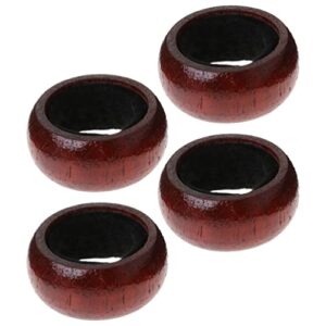 4pcs wine drip rings wooden wine bottle collars leakproof ring drip stoppers wine stop accessories for wine bottles color 2
