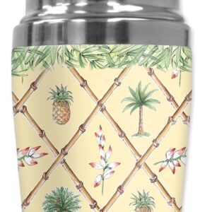 Mugzie "Bahama Pineapple" Cocktail Shaker with Insulated Wetsuit Cover, 16 oz, Black