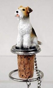 conversation concepts wire fox terrier red bottle stopper