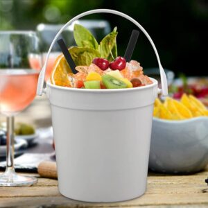 XIAOL Plastic Cocktail Buckets for Drinks Anything But A Cup Party Ideas 32oz Reusable Punch Bowls 5Pack 1 Liter Ice Bucket Smoothie Bucket