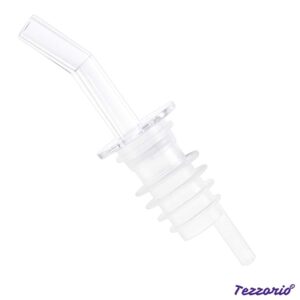 (Pack of 12) Free Flow Liquor Bottle Pourer without Collar, Clear Spout Bottle Pourer, Liquor Pour Spouts by Tezzorio
