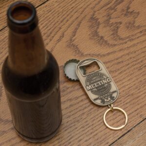 Gift for Boss or Coworker - "I Survived Another Meeting That Should Have Been An Email" Keychain and Bottle Opener