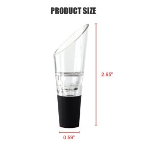 Wine Aerator Pourer, by Glass Aerating, Improved Flavor, Enhanced Bouquet, Rich Finish and Bubbles, for Better Tasting（2 Pack)