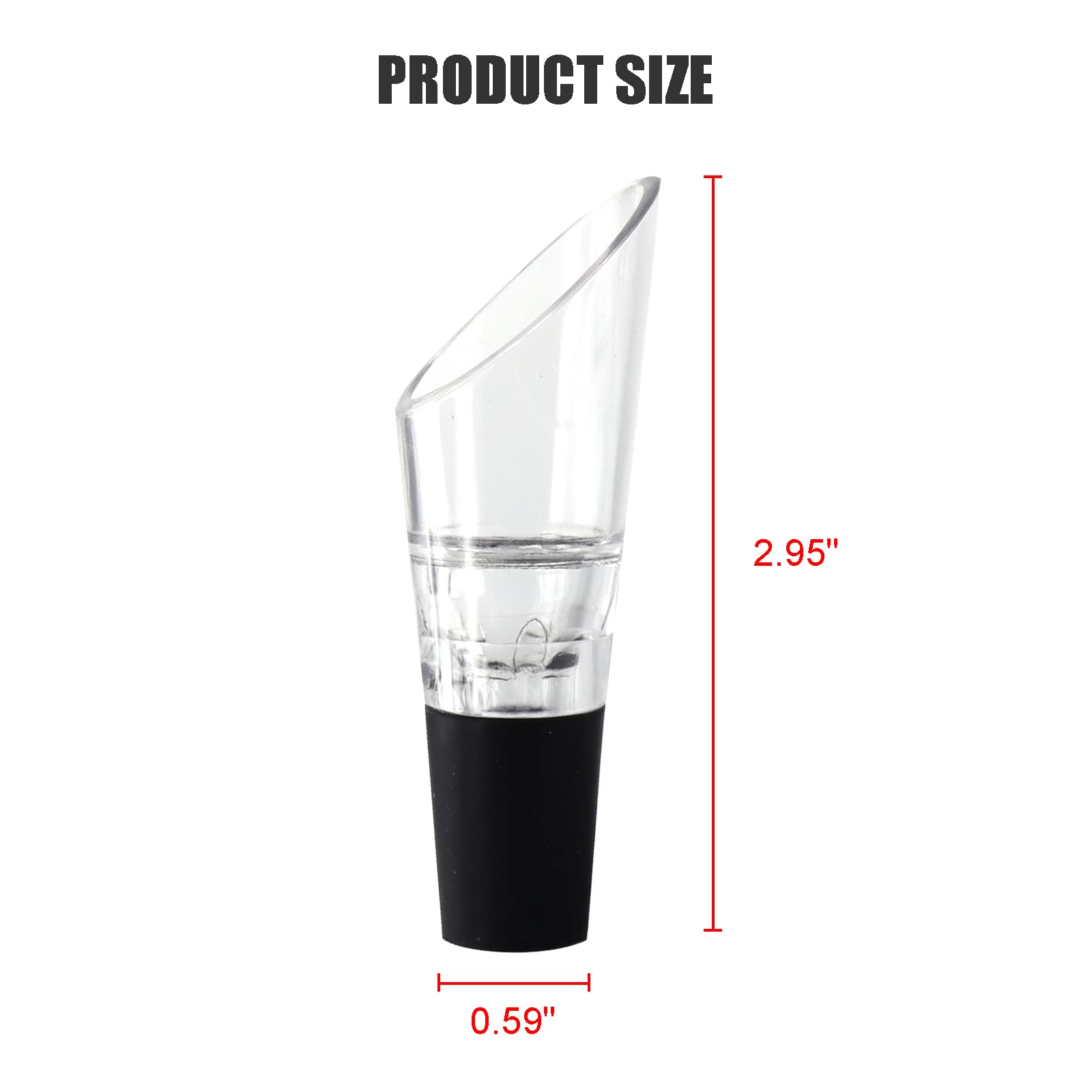 Wine Aerator Pourer, by Glass Aerating, Improved Flavor, Enhanced Bouquet, Rich Finish and Bubbles, for Better Tasting（2 Pack)