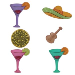 simply charmed cinco de mayo party supplies - magnetic wine glass charms for margaritas, wine glasses and more