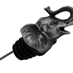 Happy Hour Elephant Wine Pourer, Standard, Pewter