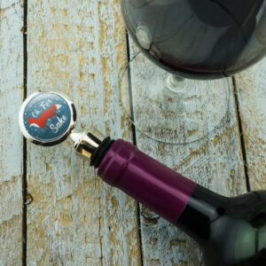 Oh For Fox Sake Funny on Teal Wine Bottle Stopper