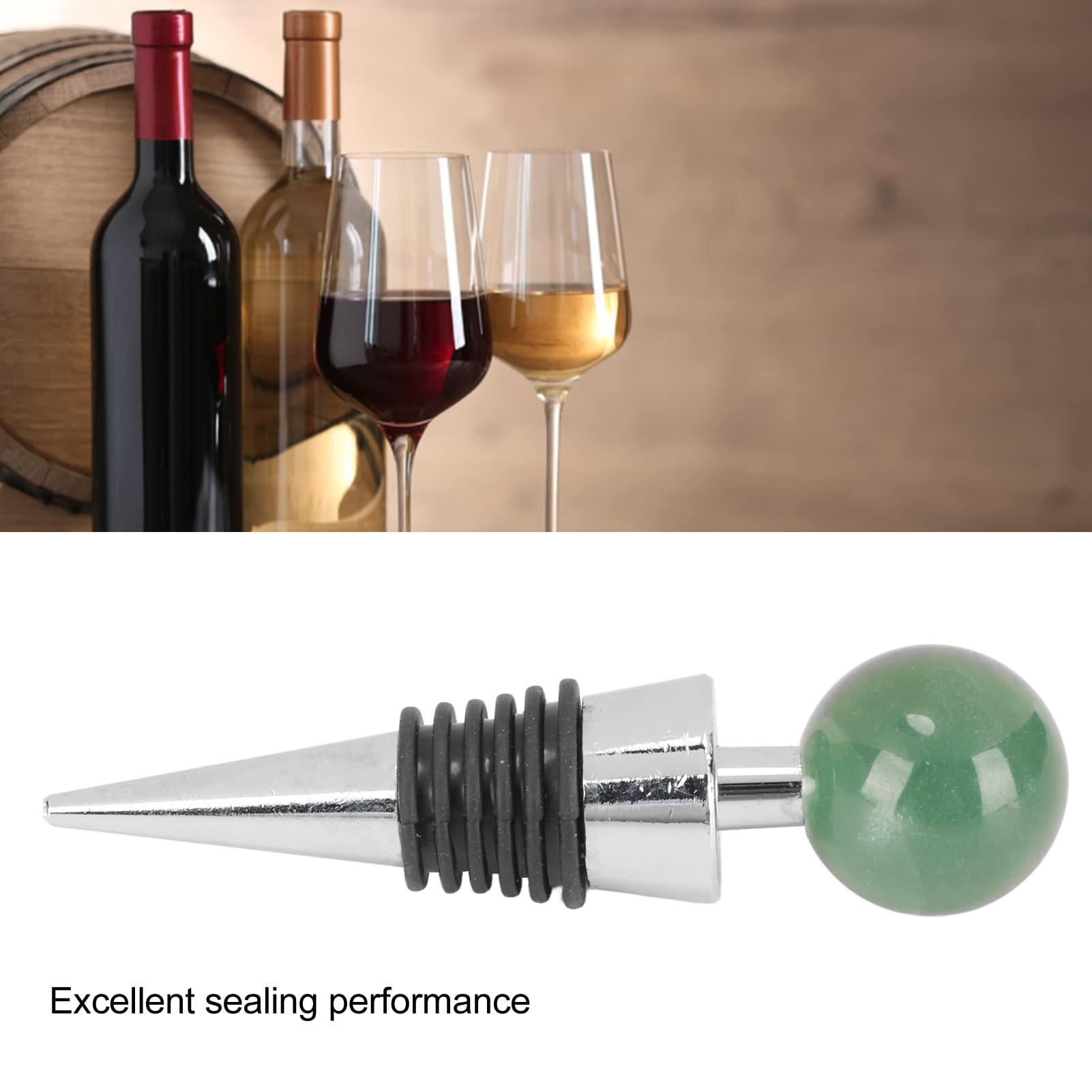 Decorative Wine Stopper Quartz Crystal Wine Bottle Stopper Beverage Stopper Bottle Stopper Corks for Wine Reusable Wine Stopper for Gift Bar(#3)