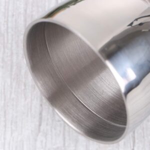 Hemoton Barware Stainless Steel Commercial 2oz. / 1oz. Bell Style Measuring Jigger Bar Tool- Brushed Finish, One Jigger (Silver)