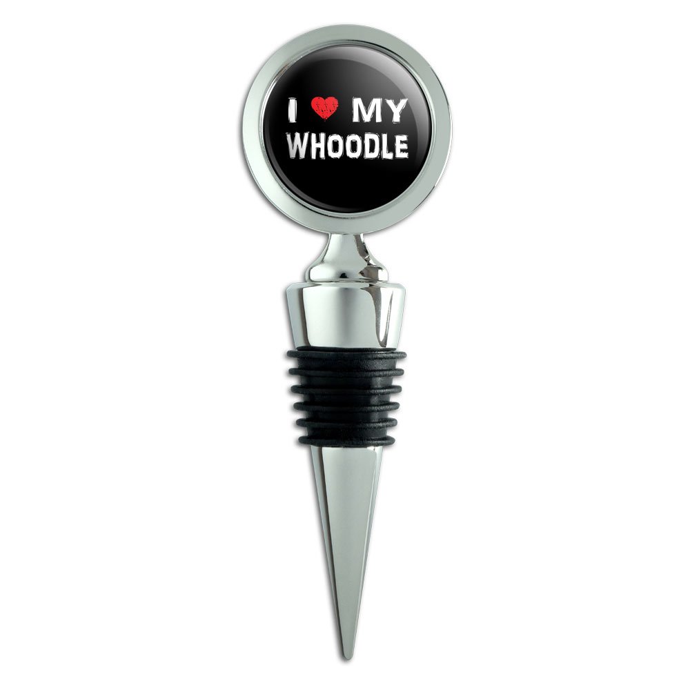 I Love My Whoodle Stylish Wine Bottle Stopper