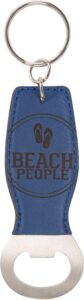 pavilion gift company beach people-navy blue key chain bottle opener keyring