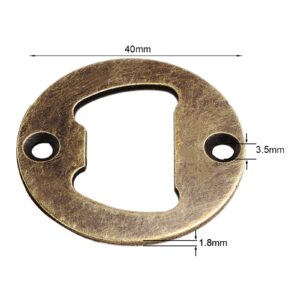 dophee 10Pcs Round Bottle Opener Insert, 40mm/1.57" Bronze Wine Beer Opener Bar Drinking Accessories with Screws Home Kitchen Party Supplies