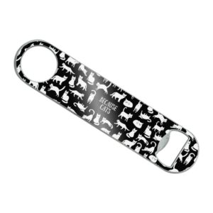 because cats funny kitties lounging around stainless steel vinyl covered flat bartender speed bar bottle opener