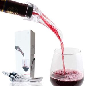 wine aerator pourer edible grade acrylic material olecranon shaped decanter spout included gift box