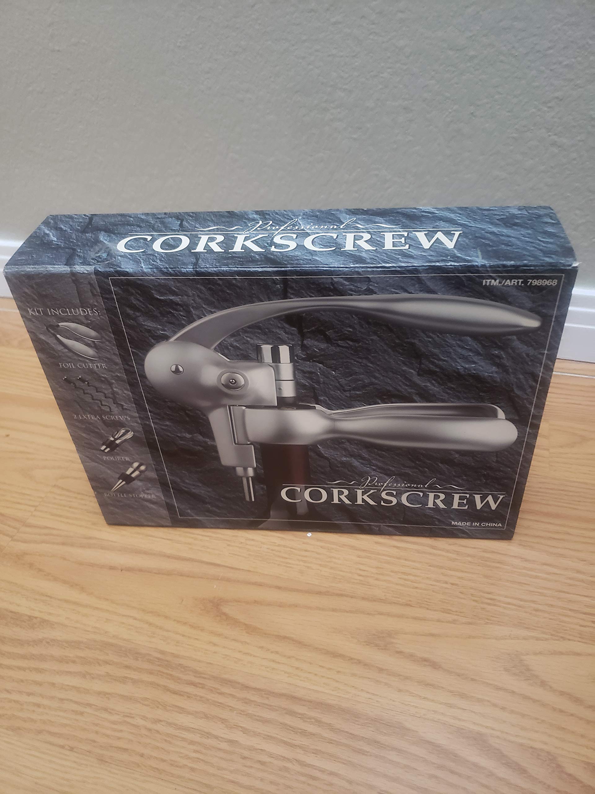 Professional Corkscrew Kit,silver zinc alloy