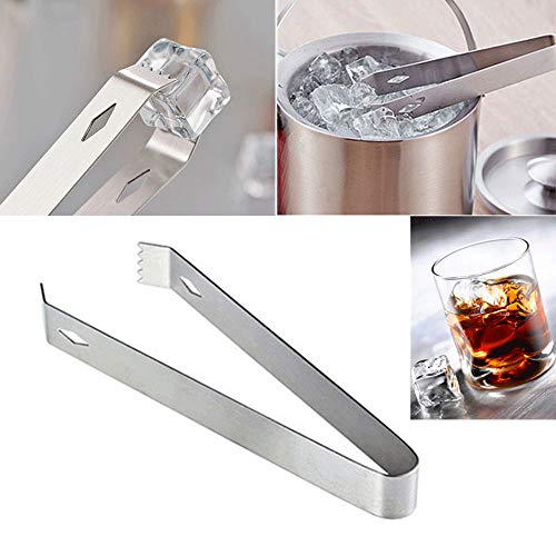 Ice Tongs, Stainless Steel Ice Tongs Serving Tongs Appetizers Tongs Small Kitchen Tongs for Coffee Tea Sugar Candy Ice Cube Party Bar Kitchen (Rose Gold)