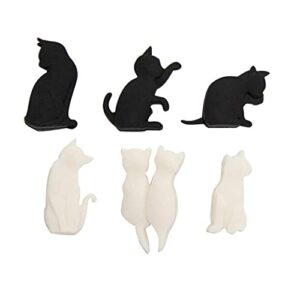 a fei wine glass markers set of 6 cute cat silicone drink glass charms tags cup signs