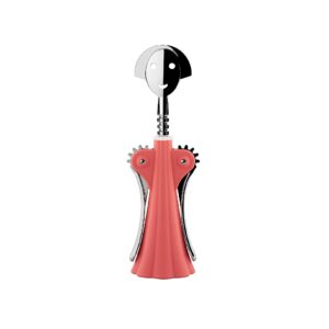 alessi anna g. am01 p - design corkscrew, in thermoplastic resin and chrome-plated zamak, pink