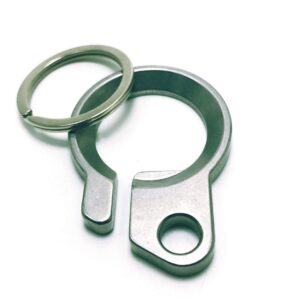 Durable Brass Bottle Opener Key Chains Keyring Belt Clip, EDC Kits Hanging Ring