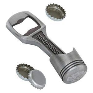 Harley-Davidson Engraved H-D Piston Bottle Opener, Pewter Finish HDL-18573