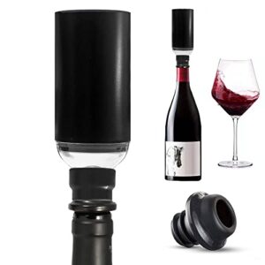 yeebeny electric wine vacuum pump, automatic wine keeper vacuum wine saver pump, with food-grade silicone, reusable air remover keeps wine fresh, great as a gift for wine lovers(no bottle stoppers)