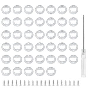 rierdge 40 sets bottle opener inserts, small diy beer metal parts hardware kit supply with screws screwdriver - silver