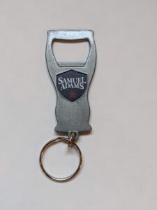 samuel adams keychain bottle opener - blue shield