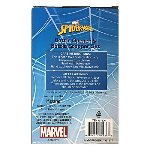 Marvel Spiderman Wine Stopper and Bottle Opener