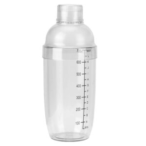 fdit 24 oz plastic cocktail shaker with measurements clear drink mixer martini shaker kit boston shaker professional bartender shakers tool