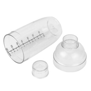 Fdit 24 oz Plastic Cocktail Shaker with Measurements Clear Drink Mixer Martini Shaker Kit Boston Shaker Professional Bartender Shakers Tool