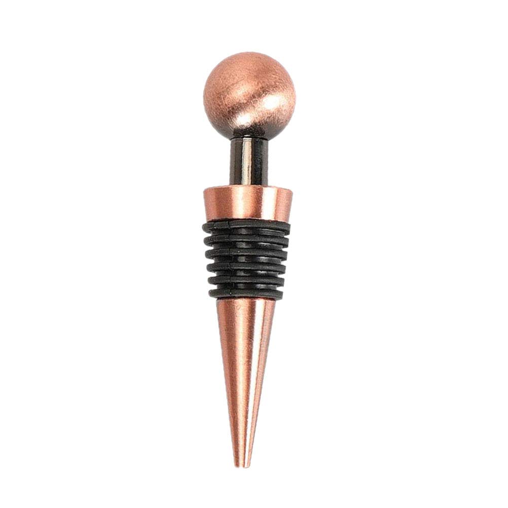 DOITOOL Stainless Steel Wine Bottle Stopper Silicone Metal Champagne Stopper Reusable Wine Preserver for Home Wedding Bronze