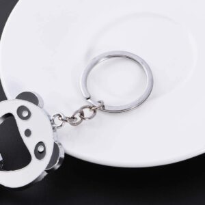 Toyvian Panda Bottle Opener Keychains Cute Chinese Panda Beer Wine Beer Soda Bottle Opener Lid Lifters