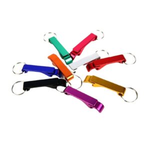 keychain bottle opener, 50pcs aluminum alloy colorful mini pocket beer beverage opener, random color metal bottle opener