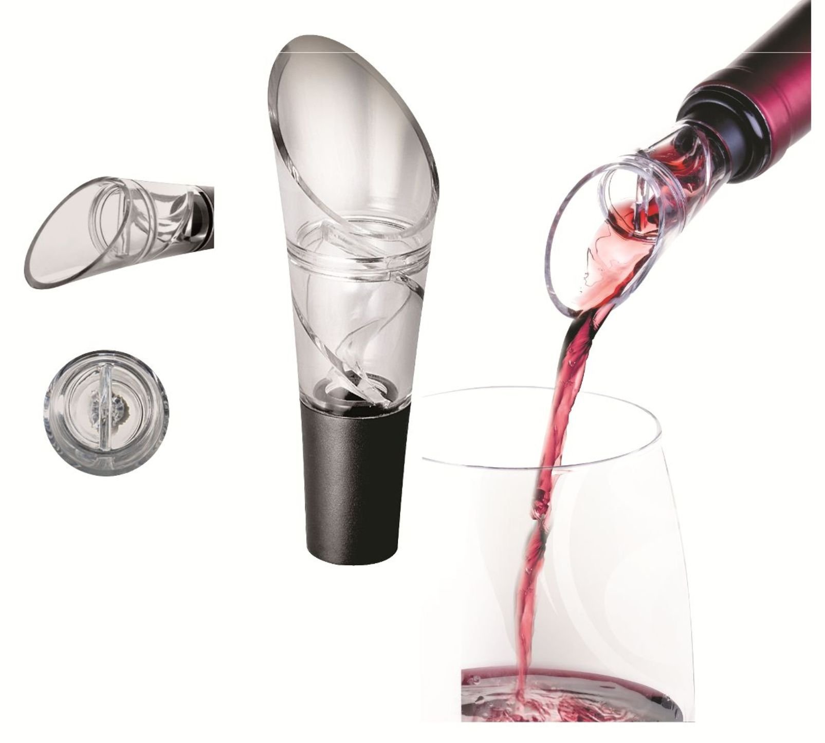 Ozeri Prestige Electric Wine Bottle Opener with Aerating Pourer, Foil Cutter and Elegant Recharging Stand