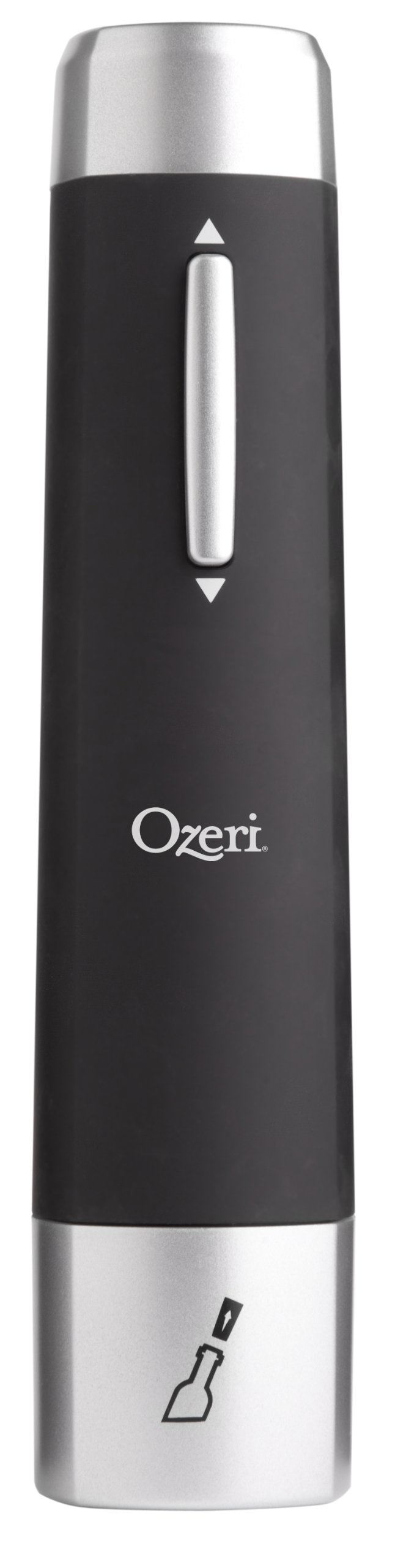 Ozeri Prestige Electric Wine Bottle Opener with Aerating Pourer, Foil Cutter and Elegant Recharging Stand