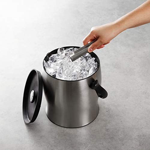 Houdini Bucket with Tongs Ice Accessory, 4 quart, STAINLESS