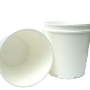 Jean's Plastics Utility/Donation Buckets, 176 Ounces, Pack 3, Color White