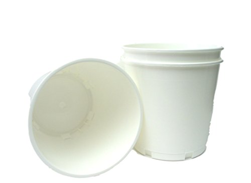 Jean's Plastics Utility/Donation Buckets, 176 Ounces, Pack 3, Color White