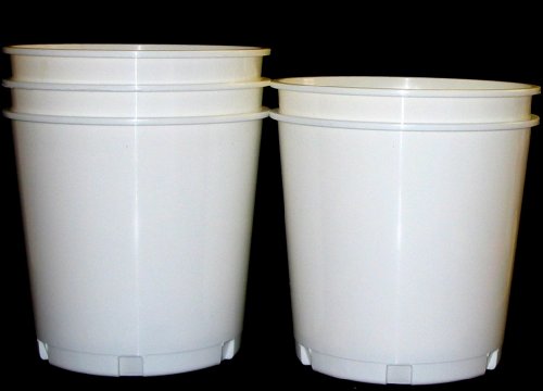 Jean's Plastics Utility/Donation Buckets, 176 Ounces, Pack 3, Color White