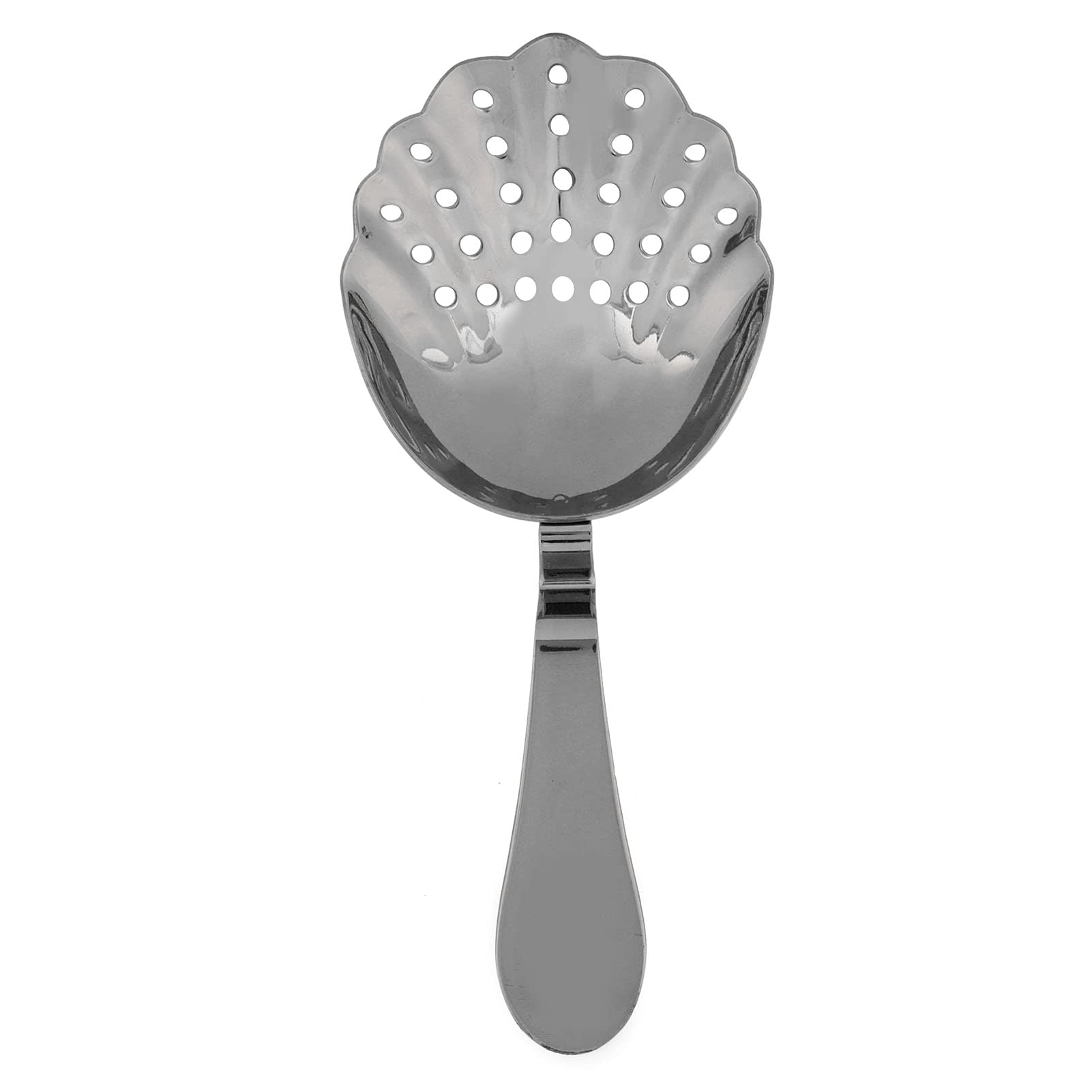 Cocktail Strainer,Stainless Steel Scalloped Julep Strainer Ice Strainer Professional Metal Barware Bar Tool (black)