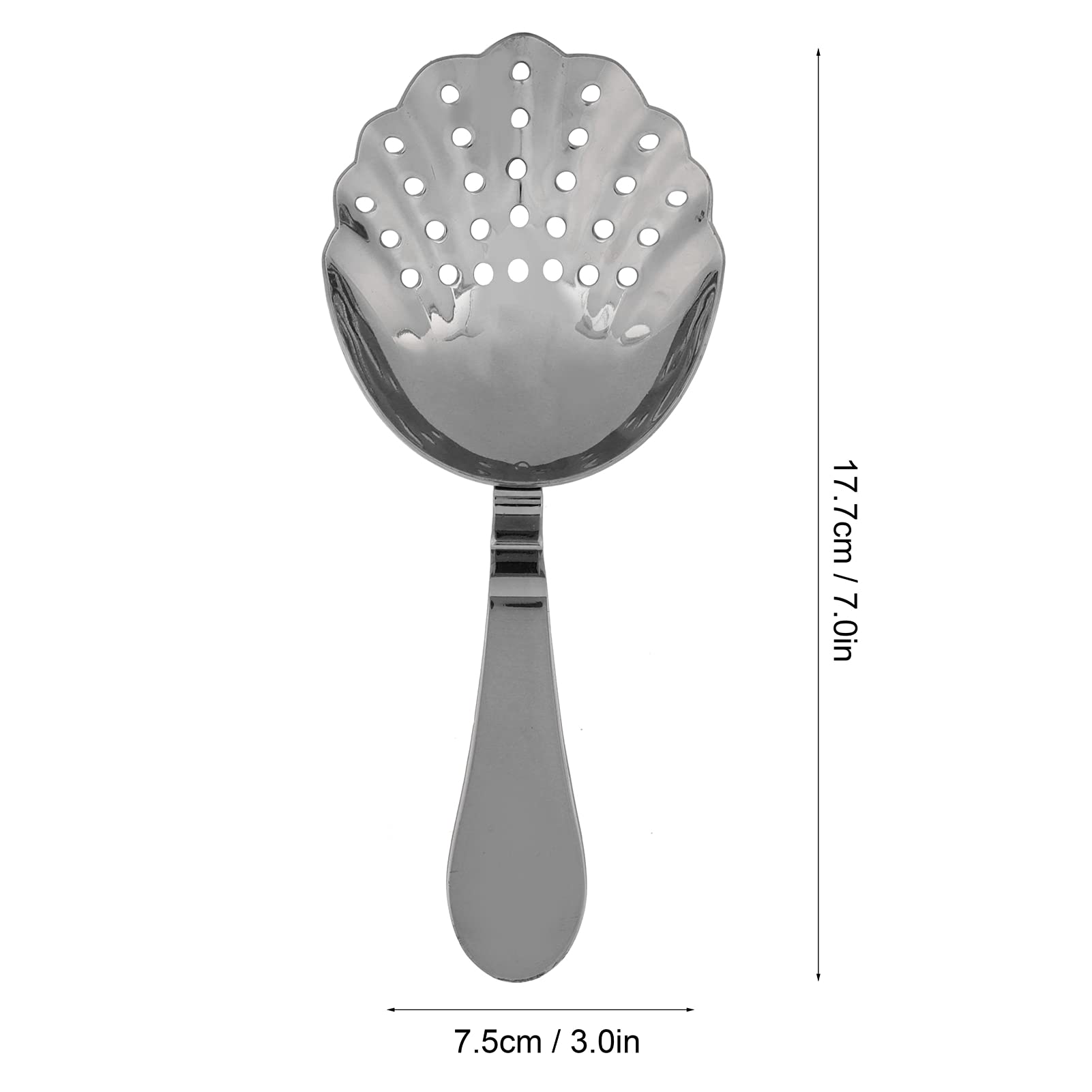 Cocktail Strainer,Stainless Steel Scalloped Julep Strainer Ice Strainer Professional Metal Barware Bar Tool (black)