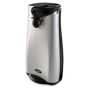 oster electric can opener with knife sharpener, stainless steel
