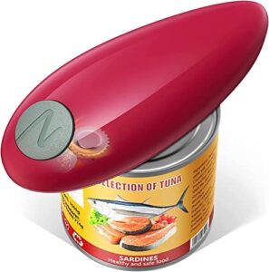 electric can opener, open cans with only one push of a button - ergonomic, smooth no sharp edges can opener for any size can, hand free can opener, best kitchen gadget for chefs, arthritis and seniors