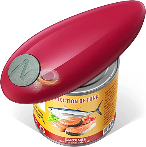 Electric Can Opener, Open Cans with Only One Push of A Button - Ergonomic, Smooth No Sharp Edges Can Opener for any Size Can, Hand Free Can Opener, Best Kitchen Gadget for Chefs, Arthritis and Seniors