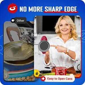 Electric Can Opener, Open Cans with Only One Push of A Button - Ergonomic, Smooth No Sharp Edges Can Opener for any Size Can, Hand Free Can Opener, Best Kitchen Gadget for Chefs, Arthritis and Seniors