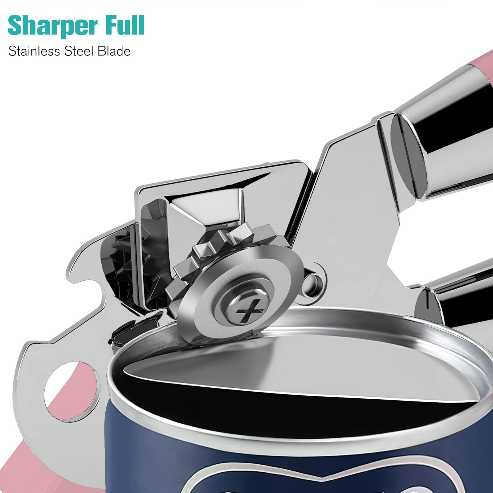 Can Opener,Professional 3-In-1 Multifunctional Manual Can Openers Bottle Opener,Kitchen Durable Stainless Steel Heavy Duty Can Opener Smooth Edge for Kitchen Seniors Friendly