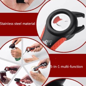 Bottle opener, can opener 5 in 1 Ideal For Seniors, People Suffering From Arthritis