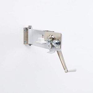 KitchenCraft KC609WH Swing-A-Way Wall Mounted Can Opener - Tin Opener with Magnetic Lid Lifter, Metal, 17.5 x 8 x 7 cm