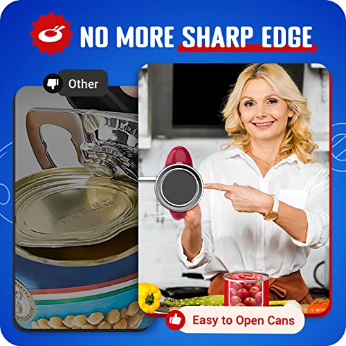 Electric Can Opener, Open Your Cans with A Simple Push of Button, Smooth No Sharp Edges Can Opener for any Size Can, Hand Free Can Opener, Best Kitchen Gadget for Chefs, Arthritis and Seniors